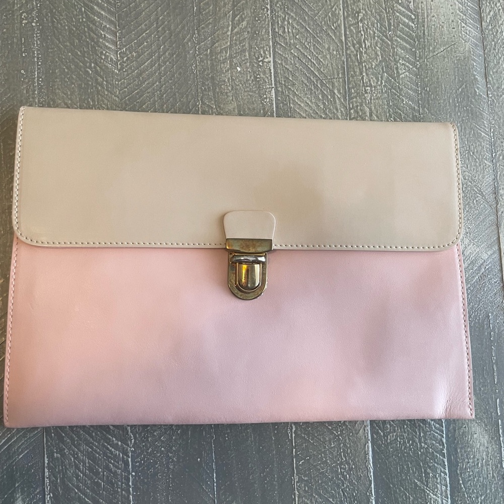 Color block clutch. 8 by Yoox genuine leather made in Italy